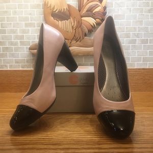 Espalladino pink/black leather pumps Easy spirit